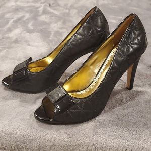 Mimco Black Peeptoe Heels